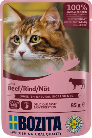 Produktfoto för Bozita Nöt i gelé 85 g