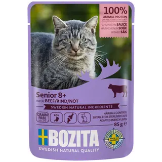 Produktfoto för Bozita Senior 8+ Biff i Sås 85 g