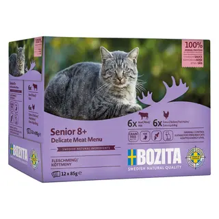 Produktfoto för Bozita Senior 8+ Köttmeny 12x85g