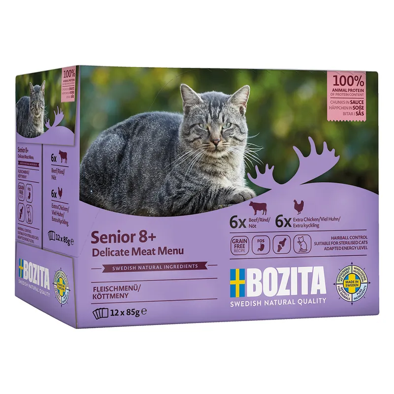Alternativ bild 0 för Bozita Senior 8+ Köttmeny 12x85g