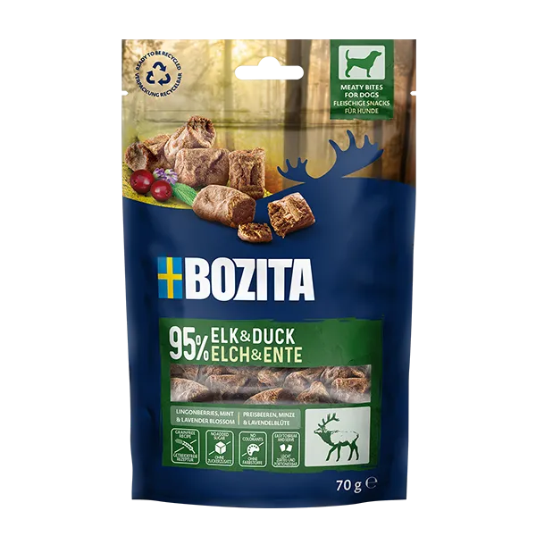 Alternativ bild 0 för Bozita Snacks Meaty Bites Elk & Duck - 70 g