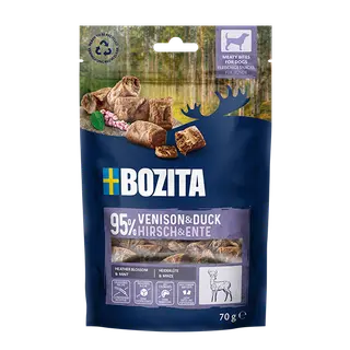 Produktfoto för Bozita Snacks Meaty Bites Venison & Duck - 70 g