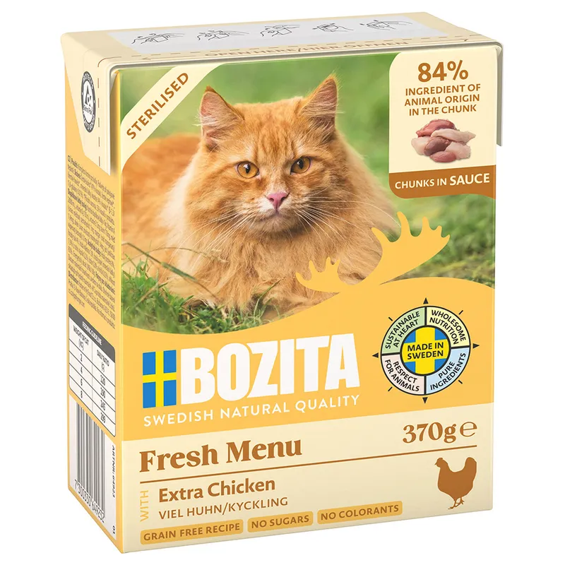 Alternativ bild 0 för Bozita Sterilised Extra Kyckling Bitar i sås 370 g