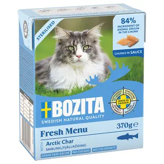 Produktfoto för Bozita Sterilised Fjällröding Bitar i sås 370 g