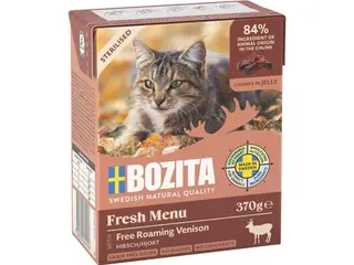 Produktfoto för Bozita Sterilised Ren Bitar i gelé 370 g
