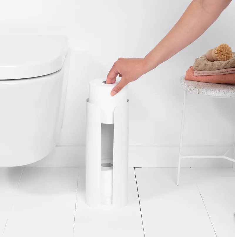 Alternativ bild 0 för Brabantia 280528, Toalettpappershållare för reservpapper, Vit, 132 mm, 132 mm, 321 mm