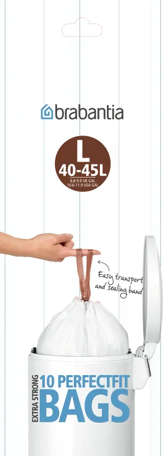 Produktfoto för BRABANTIA Avfallspåsar L, 40-45 liter