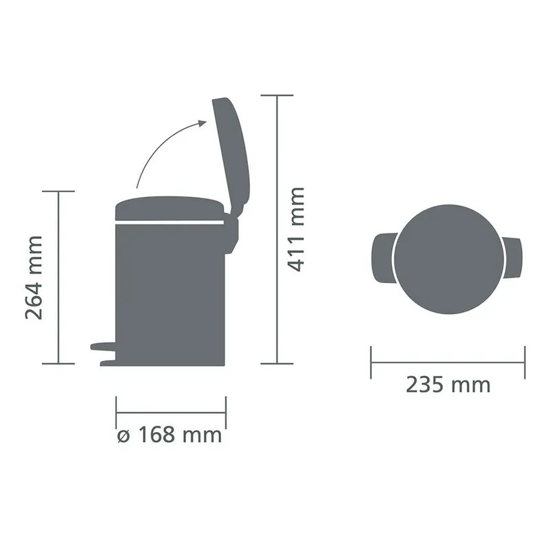 Bild 5 för BRABANTIA Pedalhink newIcon 3L Matt