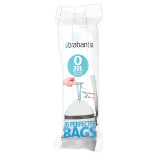 Produktfoto för Brabantia PerfectFit - Sopkorgsinsats - dragsnöre - 30 L - HDPE (high-density polyethylene) - paket med 20