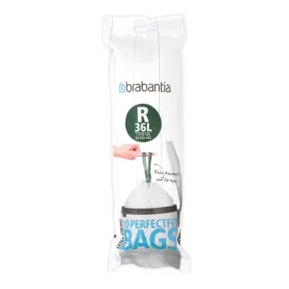 Produktfoto för Brabantia PerfectFit - Sopkorgsinsats - dragsnöre - 36 L - HDPE (high-density polyethylene) - paket med 20