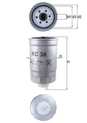 Produktfoto för Bränslefilter Mahle