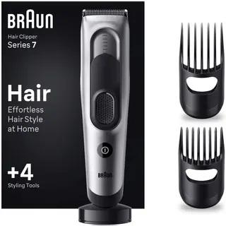 Produktfoto för Braun HC7390, Svart, Grå, 3 mm, 3,5 cm, Huvud, 5 År, Batteri