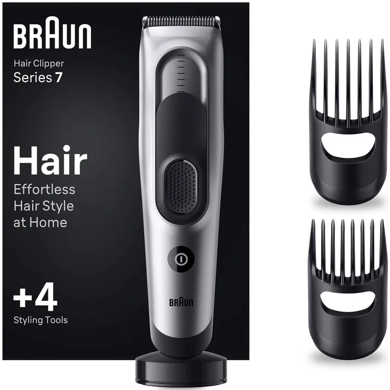Bild 1 för Braun HC7390, Svart, Grå, 3 mm, 3,5 cm, Huvud, 5 År, Batteri