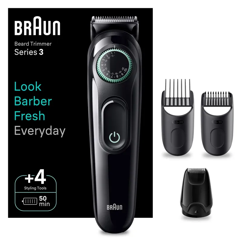 Bild 1 för Braun Series 3 skäggtrimmer (grå)