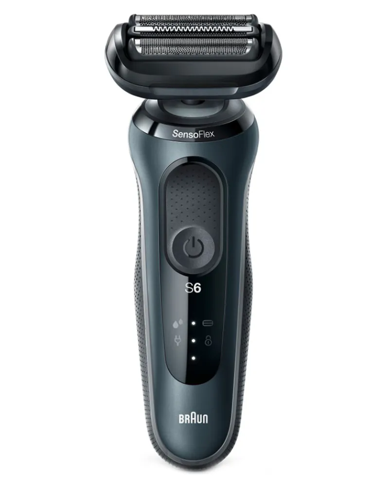 Bild 1 för Braun Series 6 61-N1000s, Folie shaver, SensoFlex, SensoFoil, Knapper, Sort, Grå, LED, Batteri