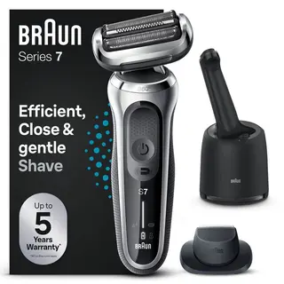 Produktfoto för Braun Series 7 71-S7200cc, Folierakapparat, Knappar, Svart, Silver, Batteri, Litium-Ion (Li-Ion), 50 min