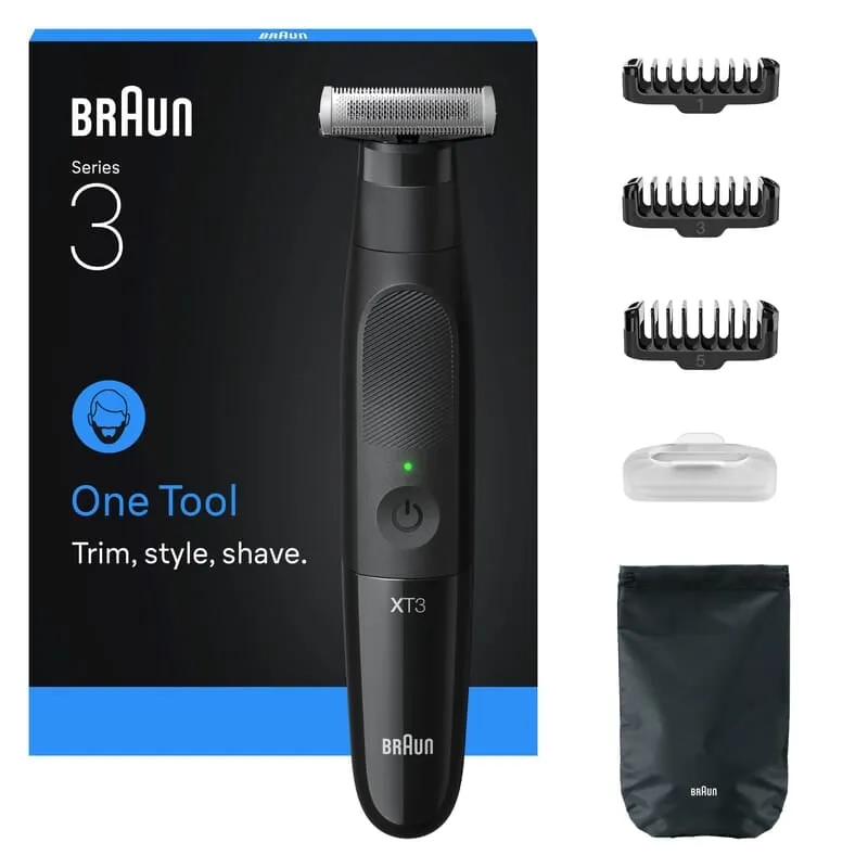 Bild 1 för Braun Series X Beard Trimmer For Facial Hair Removal XT318