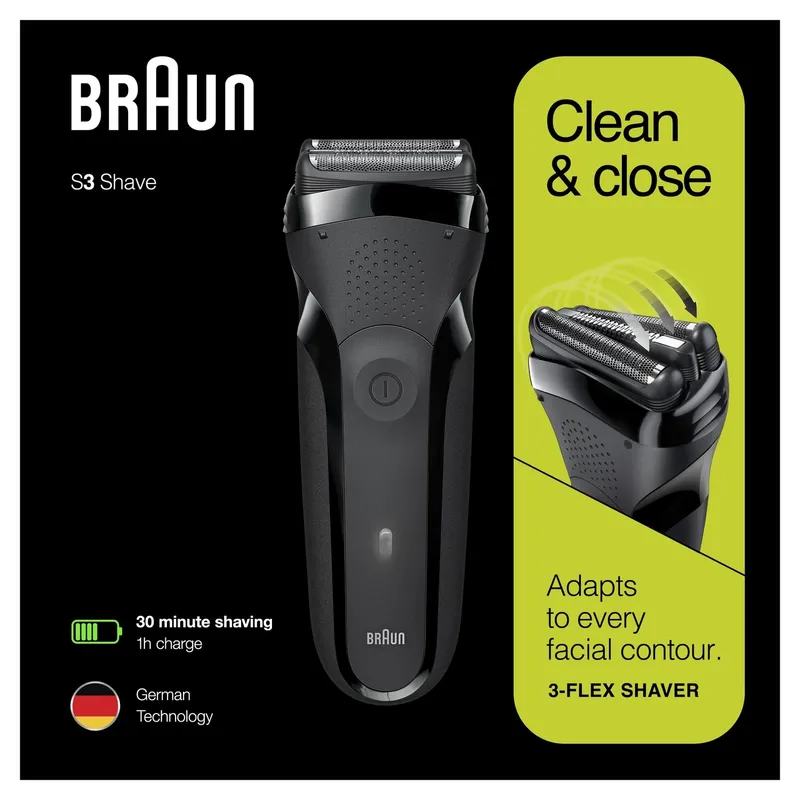 Bild 2 för Braun Shaver Series 3 Black 300s