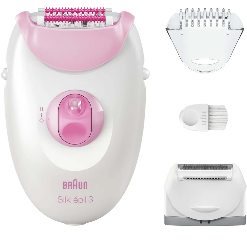 Bild 2 för Braun Silk-épil 3 3-031, Rosa, Vit, 20 pincetter, SoftLift, Tyskland, AC