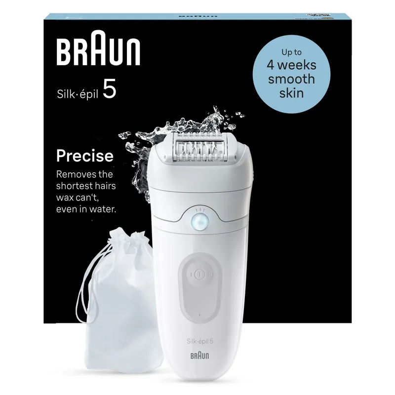 Bild 1 för Braun Silk-épil 5 5-011, Vit, MicroGrip, Tyskland, 0,5 mm, Batteri