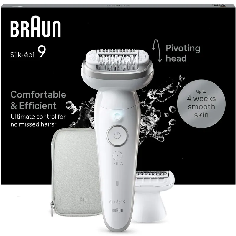 Bild 1 för Braun Silk-épil 9 9-041, Sølv, 40 pincetter, MicroGrip, Batteri, 100 - 240 V, 50/60 Hz