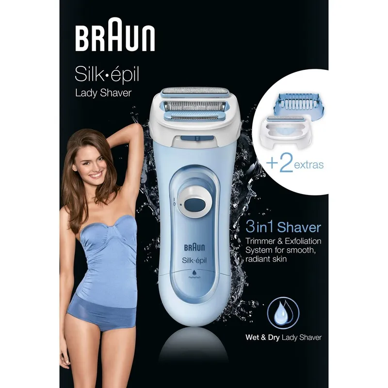 Bild 2 för Braun Silk-épil Lady Shaver 5-160 3-in-1 Wet & Dry