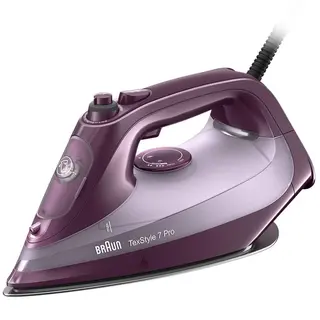 Produktfoto för Braun TexStyle 7 Pro SI 7181 VI, Torr & Ångstrykjärn, EloxalPlus soleplate, 2,5 m, 230 g/min, Violett, 50 g/min