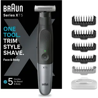 Produktfoto för Braun XT5100, Tvättbar, Batteri, Svart, Grå