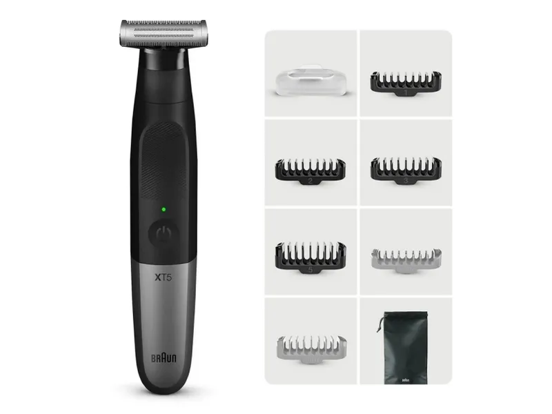 Alternativ bild 0 för Braun XT5200, Svart, Silver, Rektangel, 1 mm, 5 mm, Skägg, Ansikte, Batteri