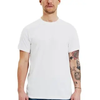 Produktfoto för Bread and Boxer Cotton Crew Neck Vit ekologisk bomull Large Herr