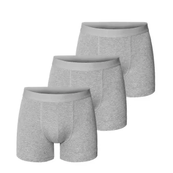 Alternativ bild 0 för Bread and Boxers Brief Boxer Long Leg Kalsonger 3P Grå ekologisk bomull X-Large Herr