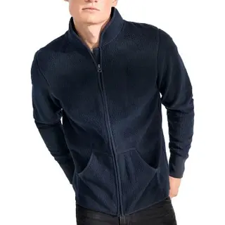 Produktfoto för Bread and Boxers Fleece Jacket Marin polyester Large Herr
