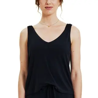 Produktfoto för Bread and Boxers Pyjama Tank Top Svart modal Large Dam
