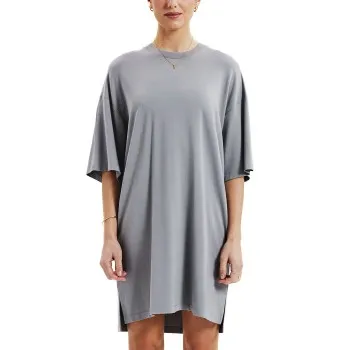 Alternativ bild 0 för Bread and Boxers T-Shirt Dress Grå viskos Medium Dam