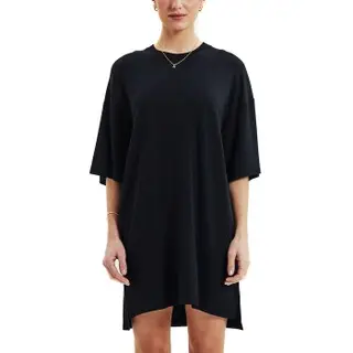 Produktfoto för Bread and Boxers T-Shirt Dress Svart viskos Medium Dam