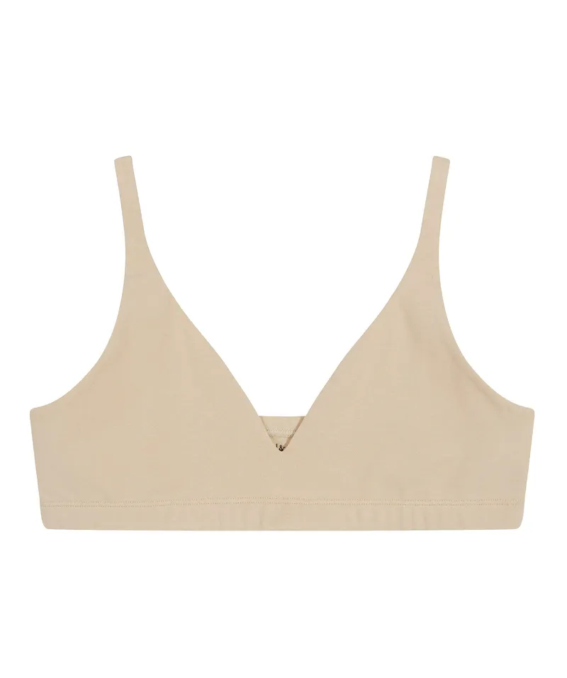 Alternativ bild 0 för Bread and Boxers Triangle Bra BH Beige ekologisk bomull Large Dam