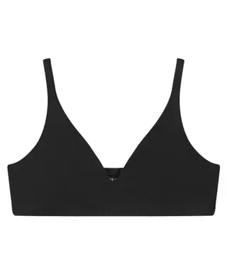 Produktfoto för Bread and Boxers Triangle Bra BH Svart ekologisk bomull Small Dam