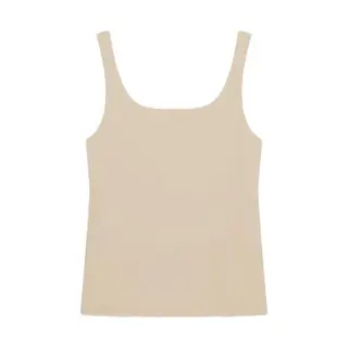Produktfoto för Bread and Boxers Women Tank Top With Scoop Back Beige ekologisk bomull X-Large Dam