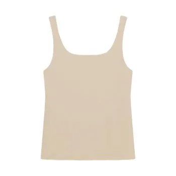Alternativ bild 0 för Bread and Boxers Women Tank Top With Scoop Back Beige ekologisk bomull X-Large Dam