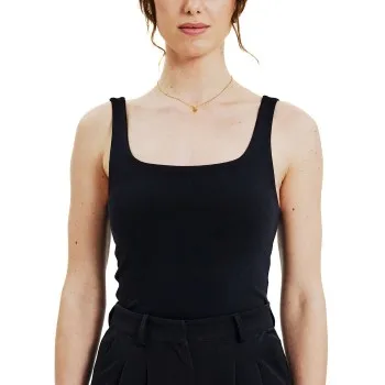 Alternativ bild 0 för Bread and Boxers Women Tank Top With Scoop Back Svart ekologisk bomull Small Dam