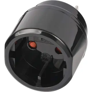 Produktfoto för Brennenstuhl 1508450, Typ C (Europlug), Typ A, 250 V, 16 A, Svart, Blåsa