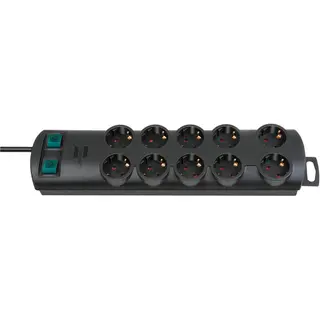 Produktfoto för brennenstuhl Primera-Line - Effektband - utgångskontakter: 10 - 2 m sladd - svart