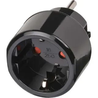 Produktfoto för Brennenstuhl Traveladapter Eu - Us/jap Earthed Black