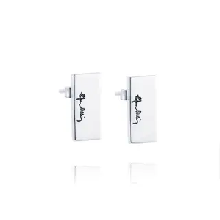 Produktfoto för Bricks Örhänge Silver