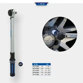 Produktfoto för Brilliant Tools ?BT141901, Momentnyckel med klick, Nm, Mekanisk, 1/2, Svart, Blå, Tyskland