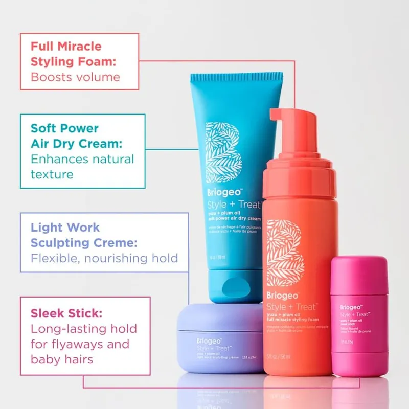 Bild 9 för Briogeo Style + Treat Yuzu + Plum Oil Light Work Sculpting Crème 51 ml
