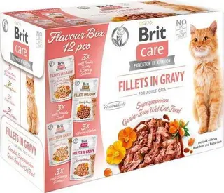 Produktfoto för Brit Care Cat Adult Bitar i Sås Multipack 12x85 g