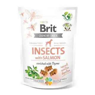 Produktfoto för Brit Care Crunchy Snack Insects Salmon 200 g