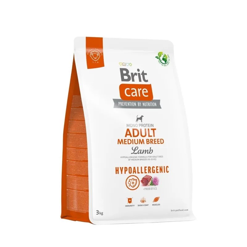 Bild 1 för Brit Care Dog Adult Medium Breed Hypoallergenic Lamb (3 kg)