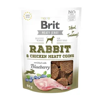 Produktfoto för Brit Care Meaty Jerky Coins Rabbit 80 g